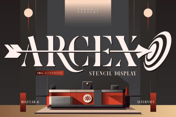 Arcex: The Bold Stencil Font for Modern Branding