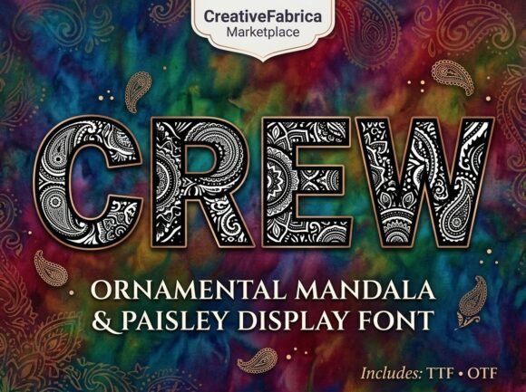 Crew Font: Where Eastern Art Meets Modern Display